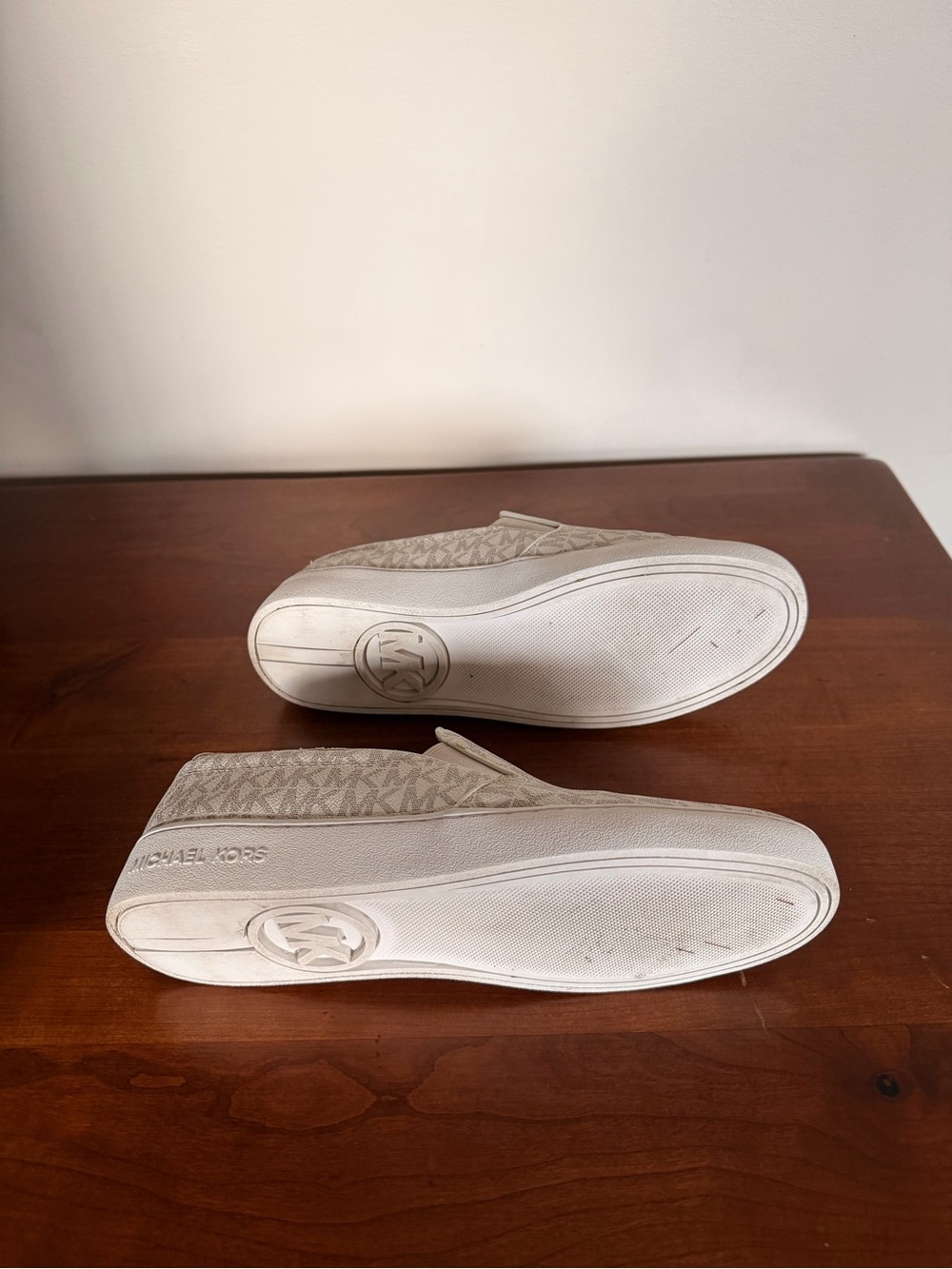 Michael Kors Women’s KEATON Slip-On Sneakers in Light Beige - Picture 5 of 5